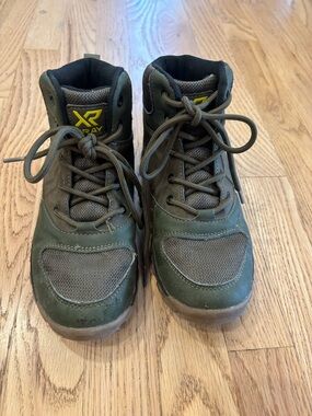 XRAY Kids' Olive Green Lace-Up Boots